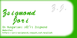 zsigmond jori business card